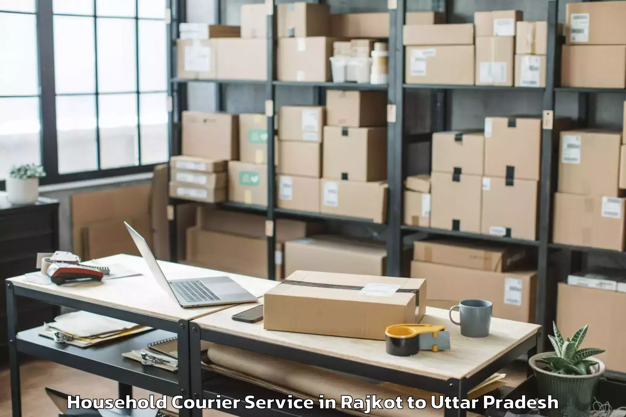 Quality Rajkot to Iit Varanasi Household Courier